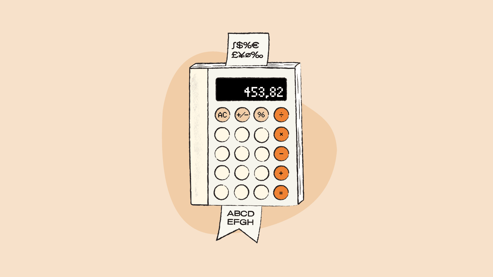 Illustration of a book that is a calculator