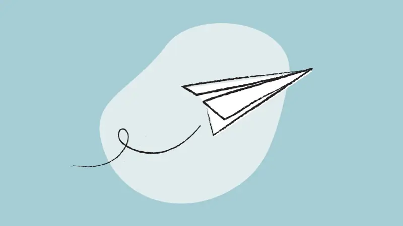 Paper plain illustration