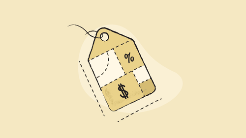 Illustration of a tag with patterns