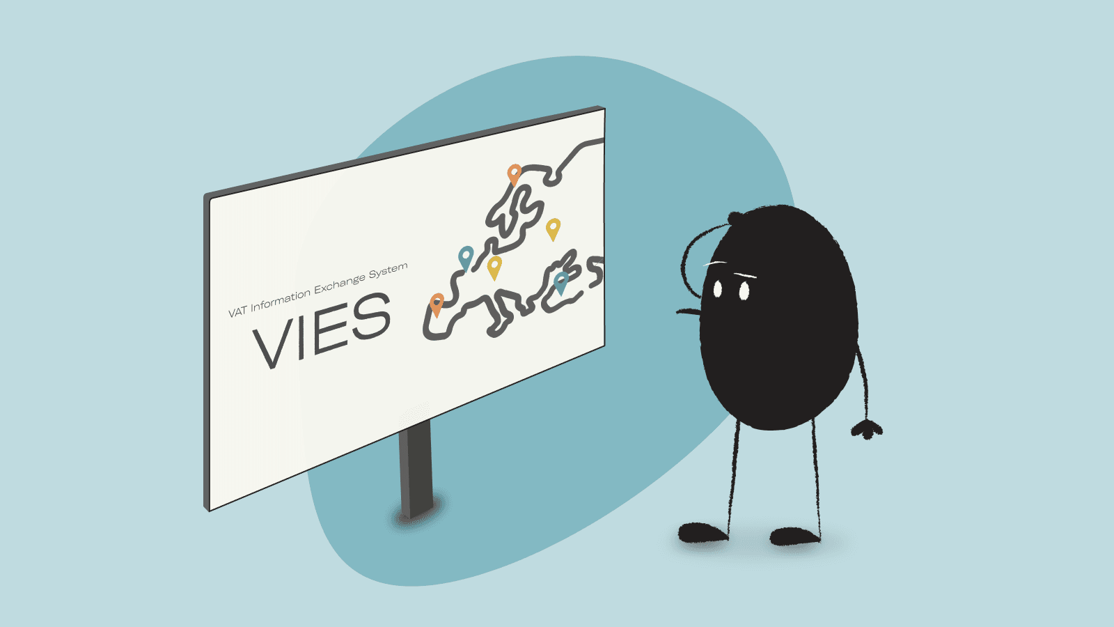 Illustration of Qoodle questioning what is Vies